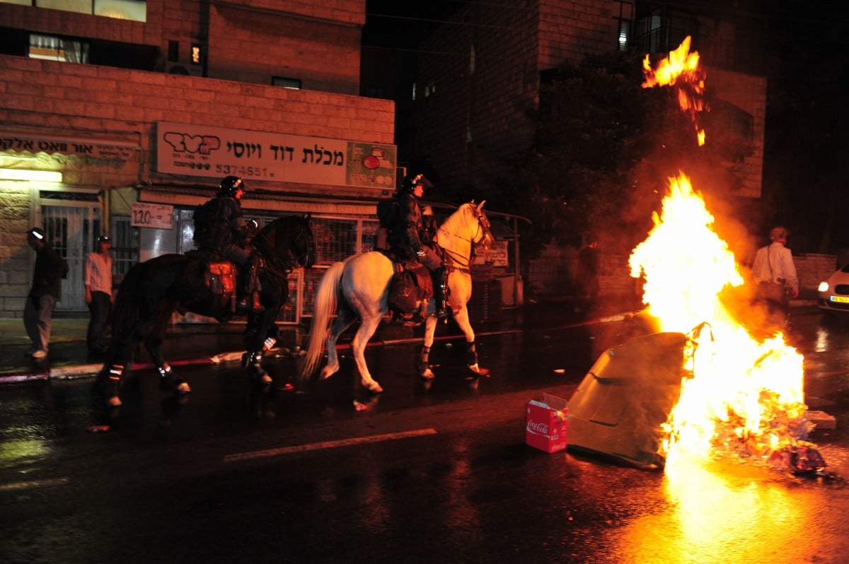 לילה סוער בירושלים: תיעוד ענק מהעצרת ומהעימותים