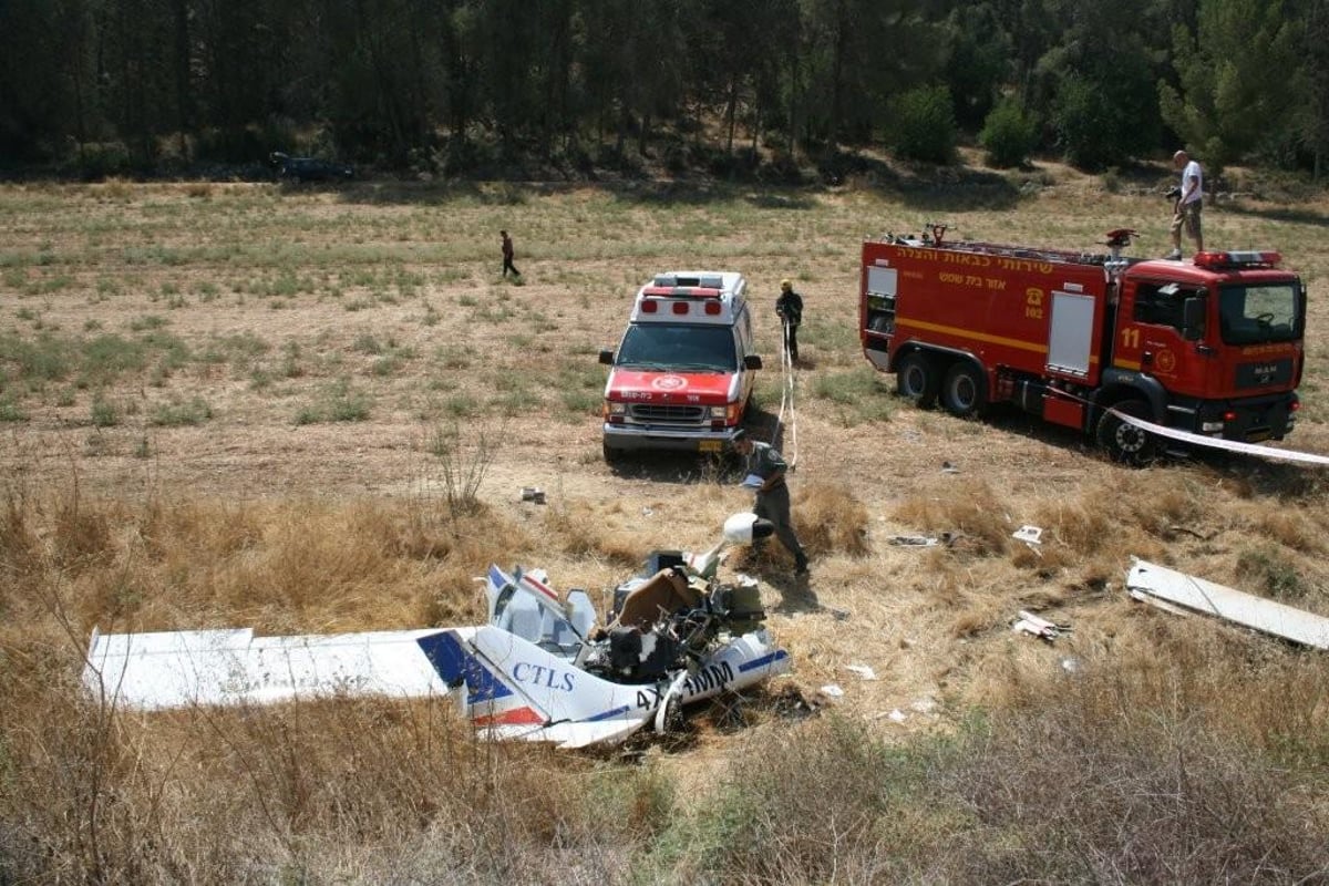 מטוס התרסק בבית-שמש: כך זה נראה