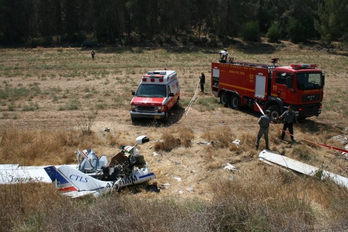 מטוס התרסק בבית-שמש: כך זה נראה