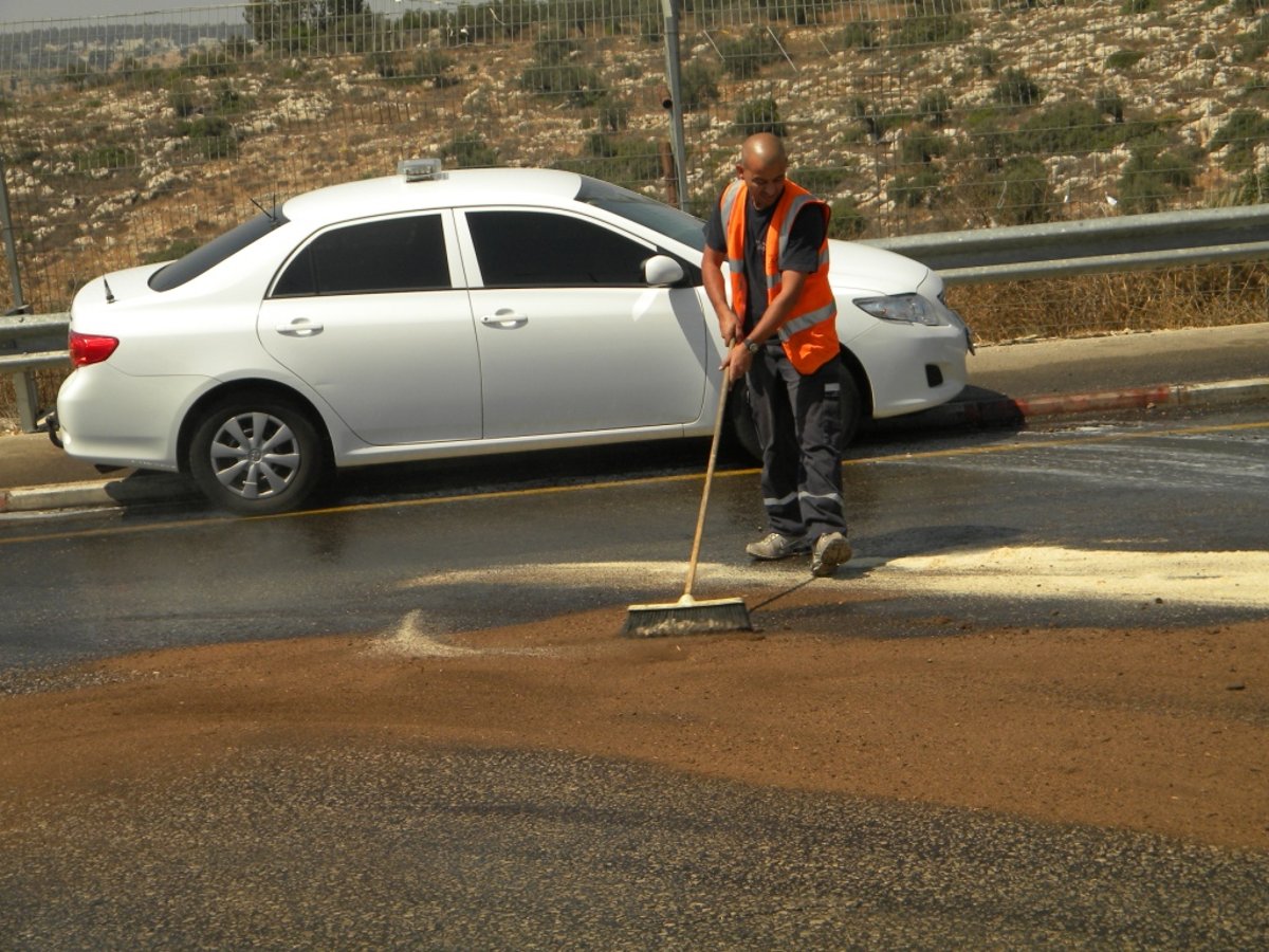 וידאו, תמונות: דליפת סולר השביתה את מודיעין-עלית