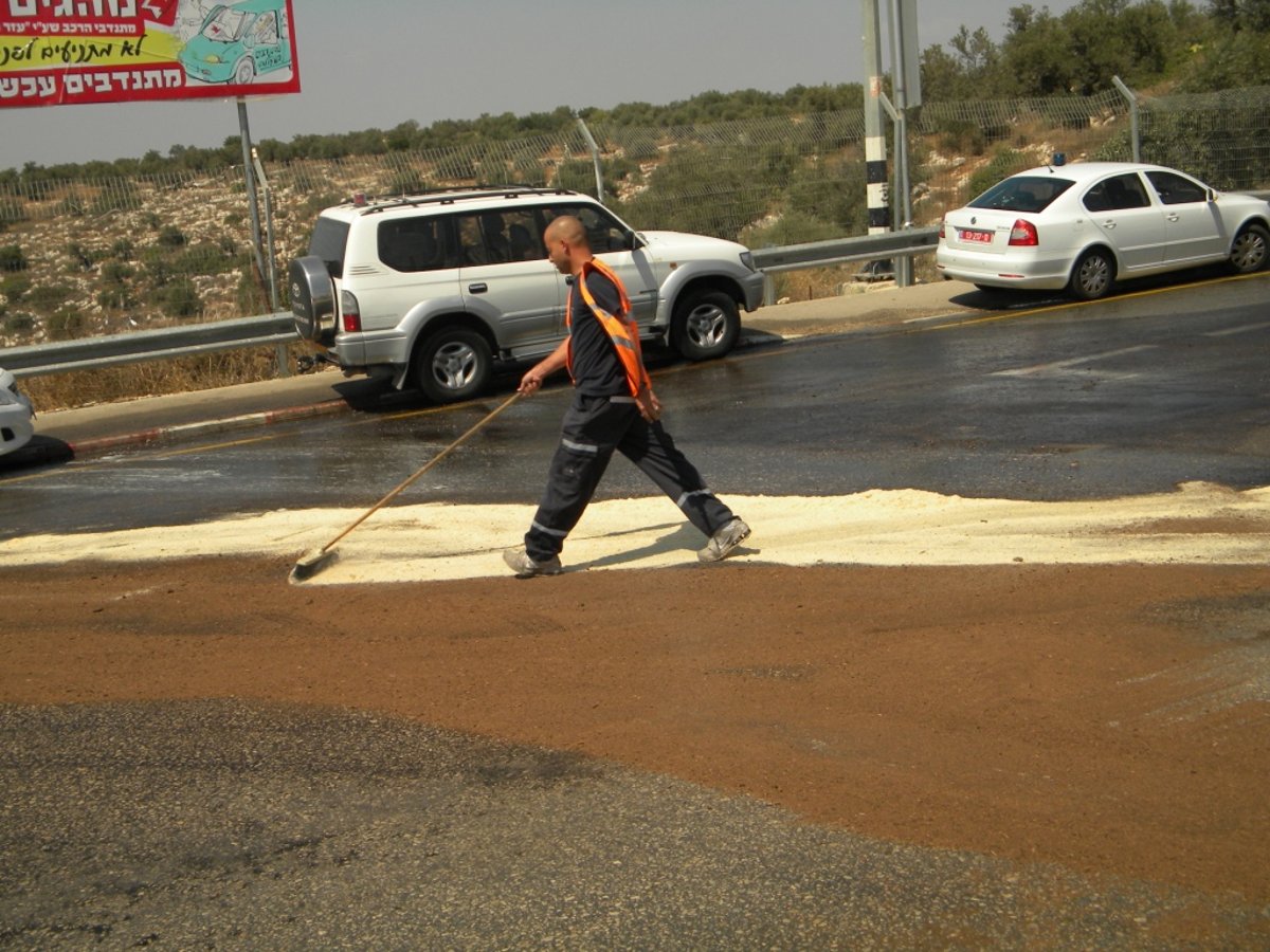 וידאו, תמונות: דליפת סולר השביתה את מודיעין-עלית