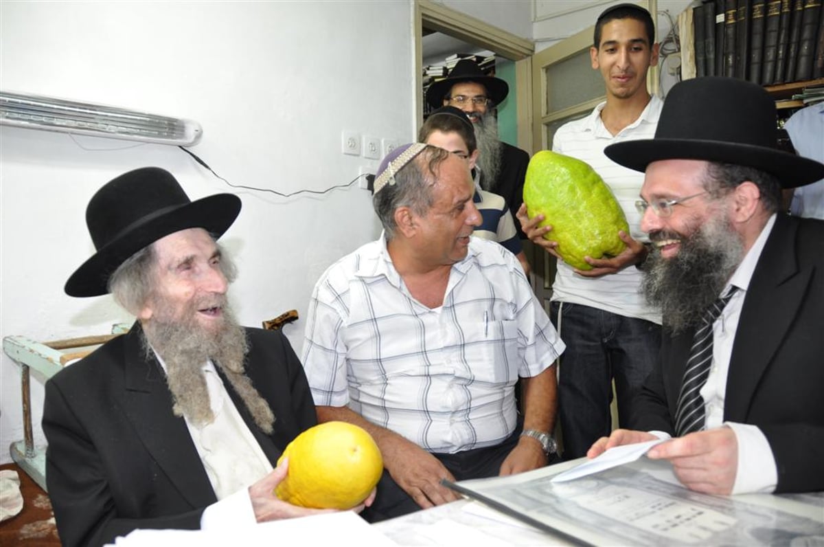 לעיניי הגראי"ל שטיינמן: אתרוג השוקל 7.5 ק"ג