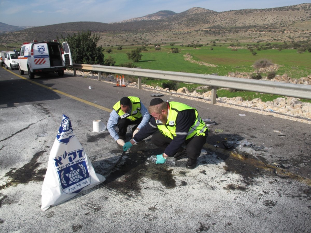 תמונות אסון: הרוג בתאונה בצפון, קצין משטרה נפצע