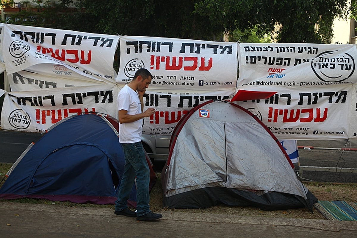 אומן בלב תל-אביב: מחאת האוהלים, הזוית החרדית