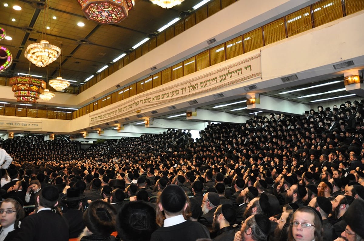 תיעוד מרגש: האדמו"ר מויז'ניץ חוגג עם החסידים