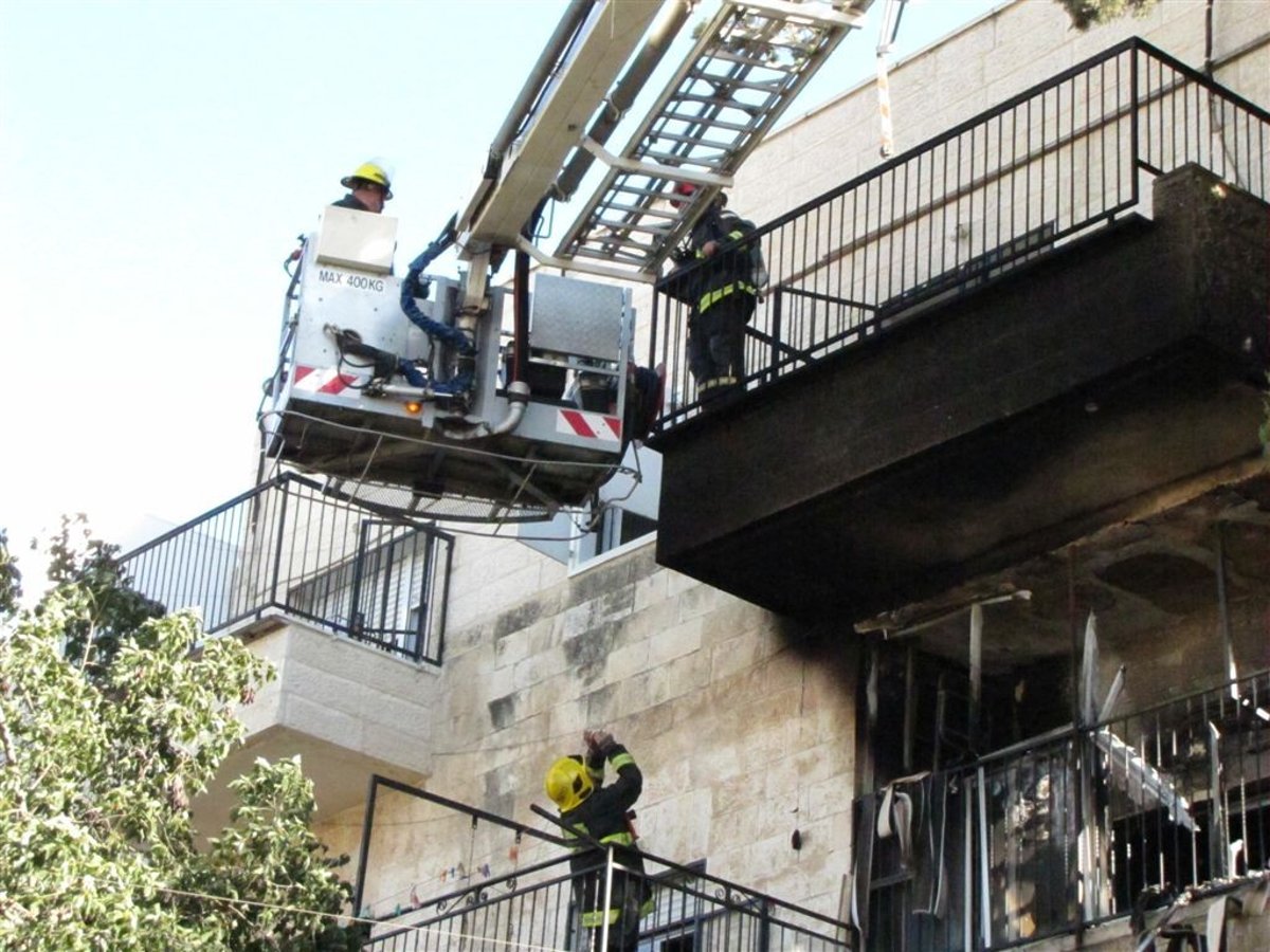 שריפה בשכונת הבוכרים: הרחוב נסגר למשך שעה