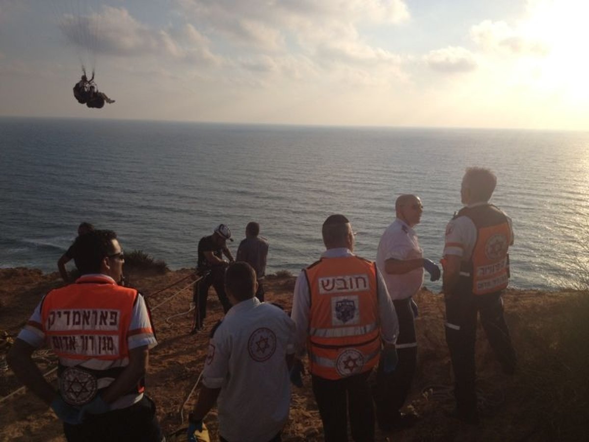 נס בנתניה: צנחן נקלע למצוקה וחולץ בשלום