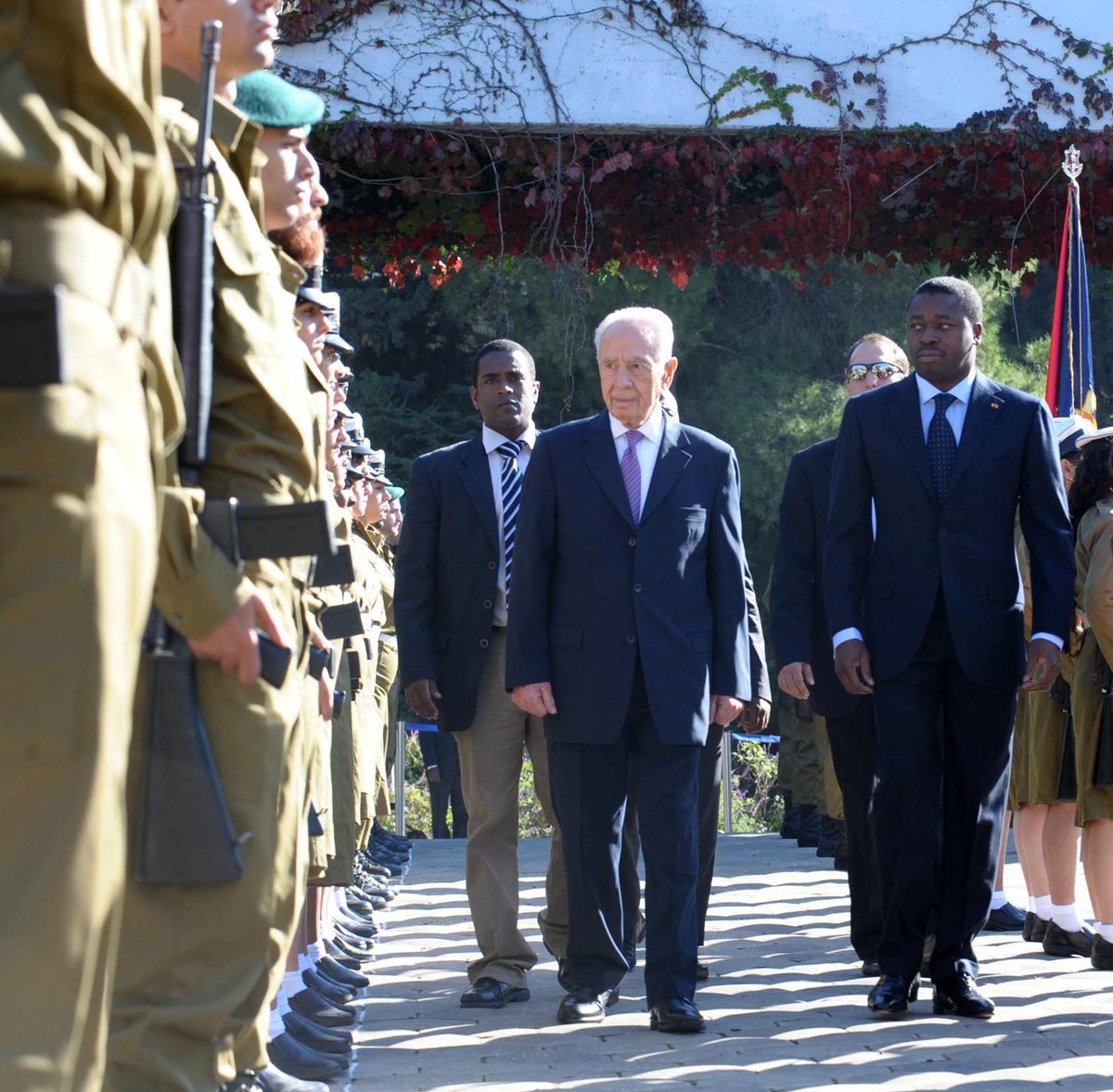 נשיא טוגו עם הנשיא פרס, הבוקר.