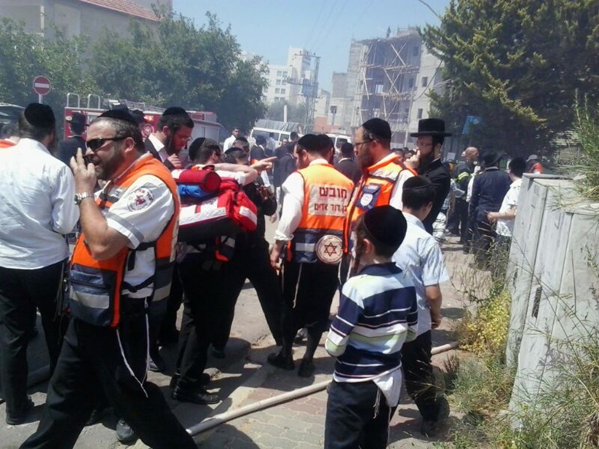 תיעוד: דליקת חורש גדולה בבני-ברק