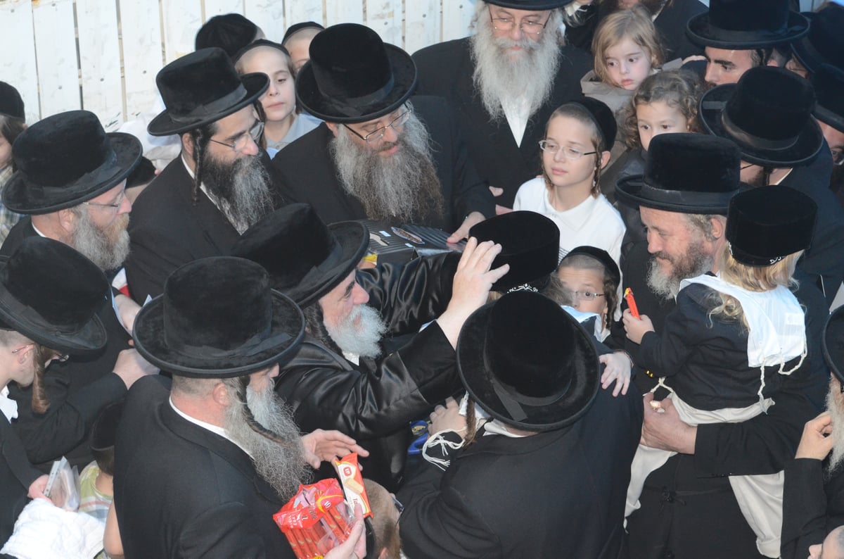 תיעוד: האדמו"ר מויז'ניץ בציון הרשב"י במירון