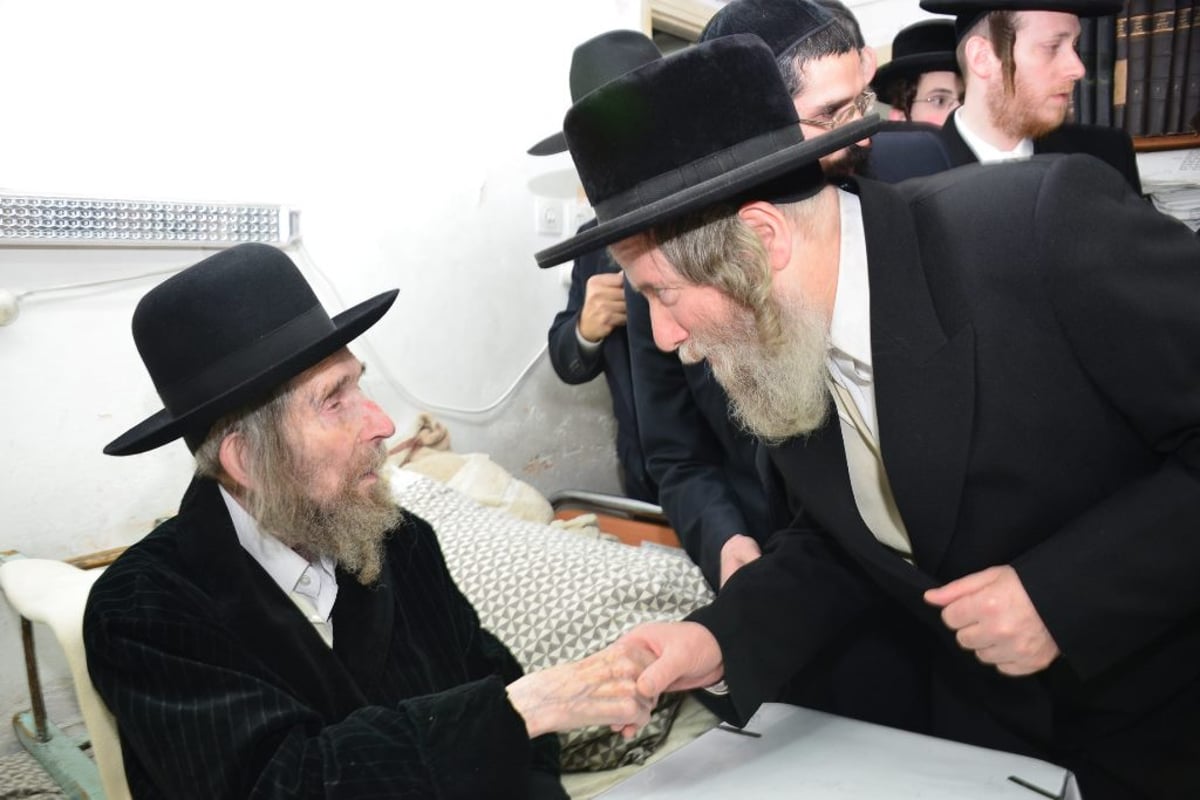 תיעוד: האדמו"ר מערלוי בביקור אצל הגראי"ל שטיינמן