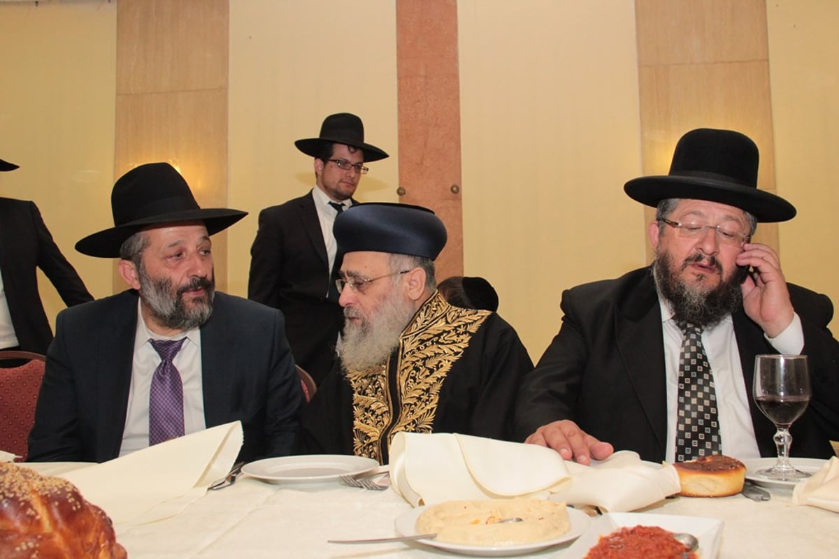 אריה דרעי חגג ברית לנכד, אלי ישי נעדר • תמונות