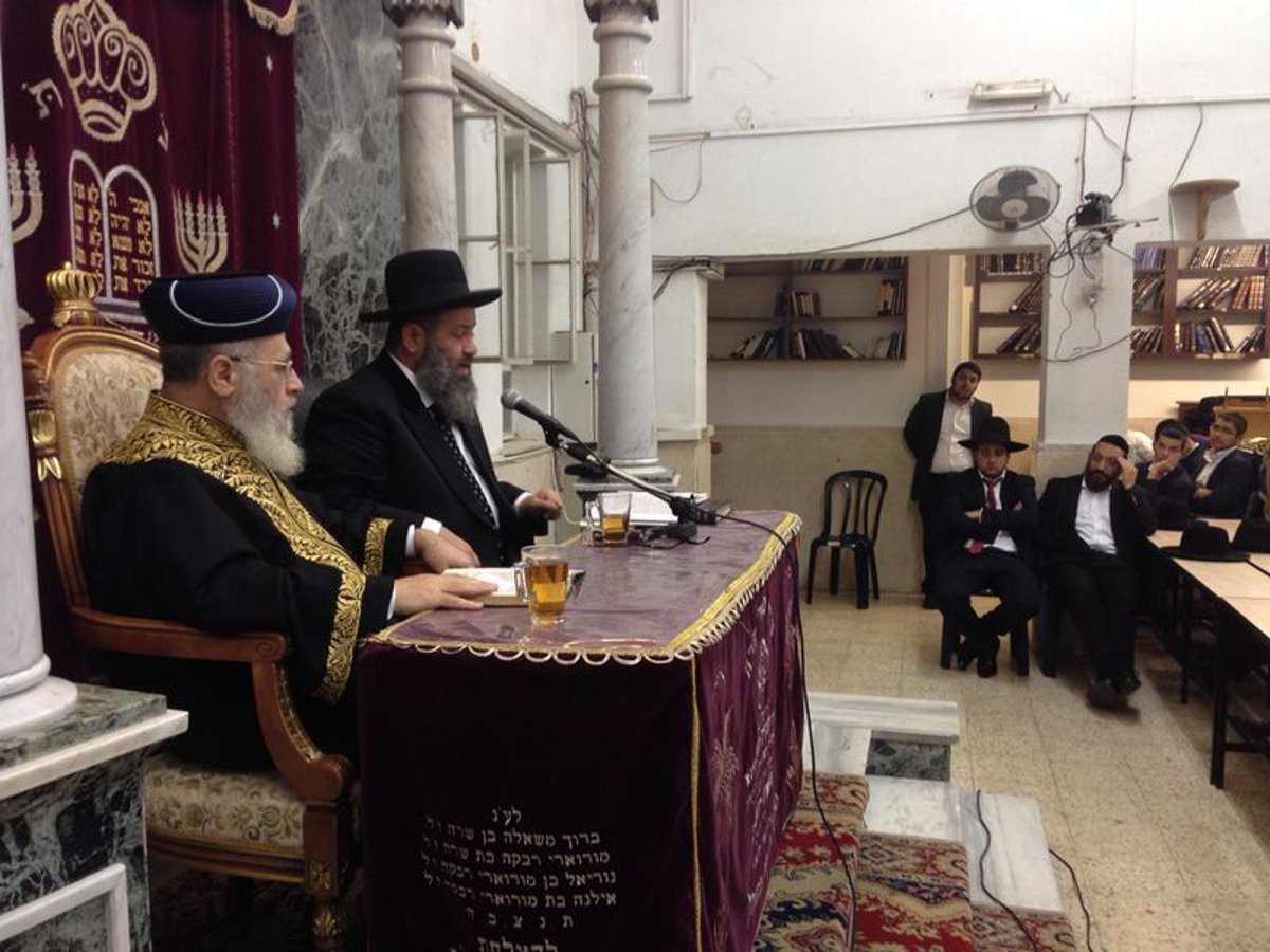 הראשל"צ הגאון רבי יצחק יוסף חזר ל'שיעור השבועי'