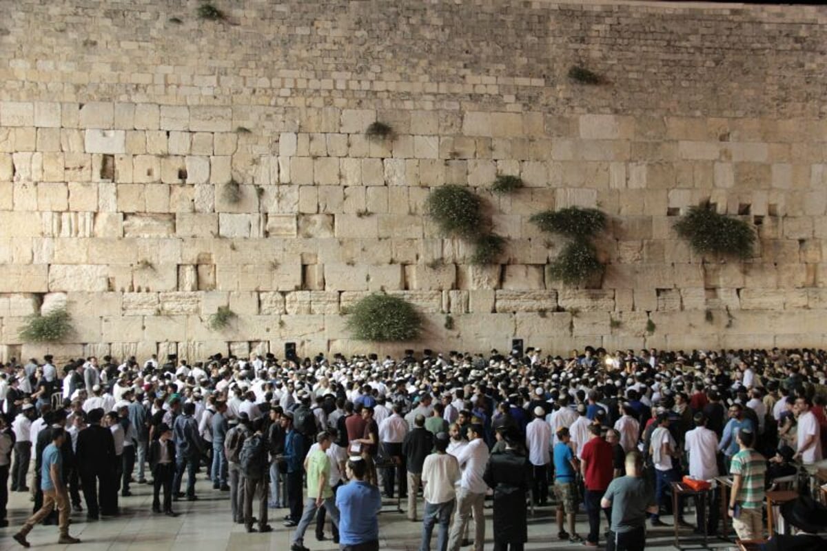 תיעוד ענק: התפילה בכותל המערבי לשלומם של שלושת החטופים