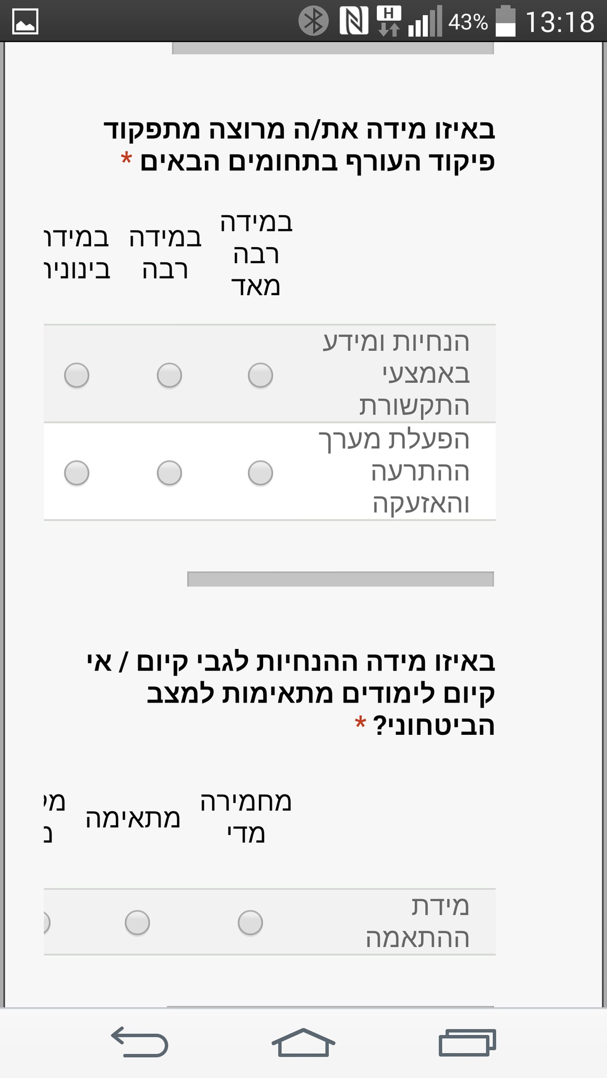 מערכת "מסר אישי" של פיקוד העורף החלה לשלוח סקרים