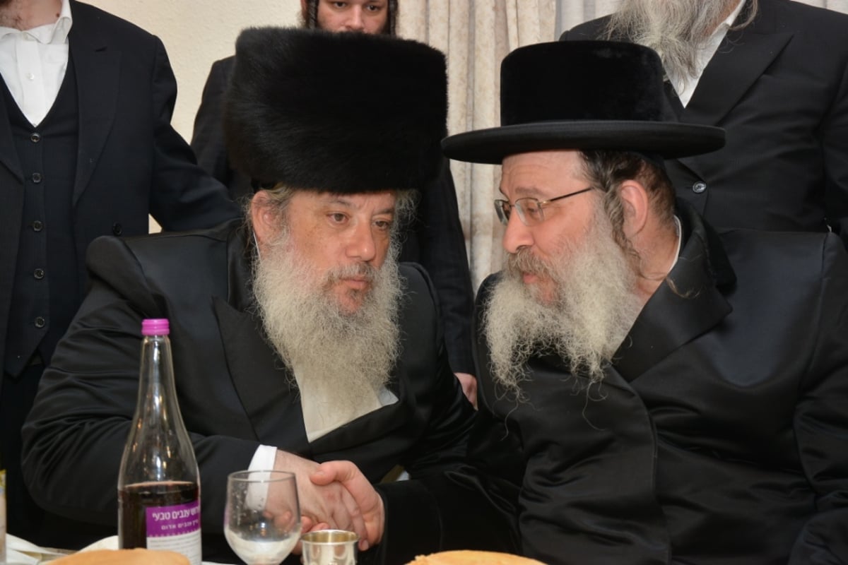 גלריה: אדמו"רים ורבנים בשבע ברכות לבן חנוך זייברט