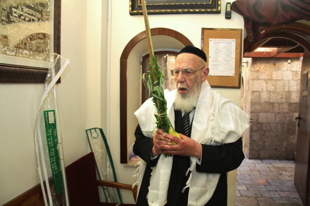 עם נשיא מועצת החכמים בסוכה • גלריה חגיגית