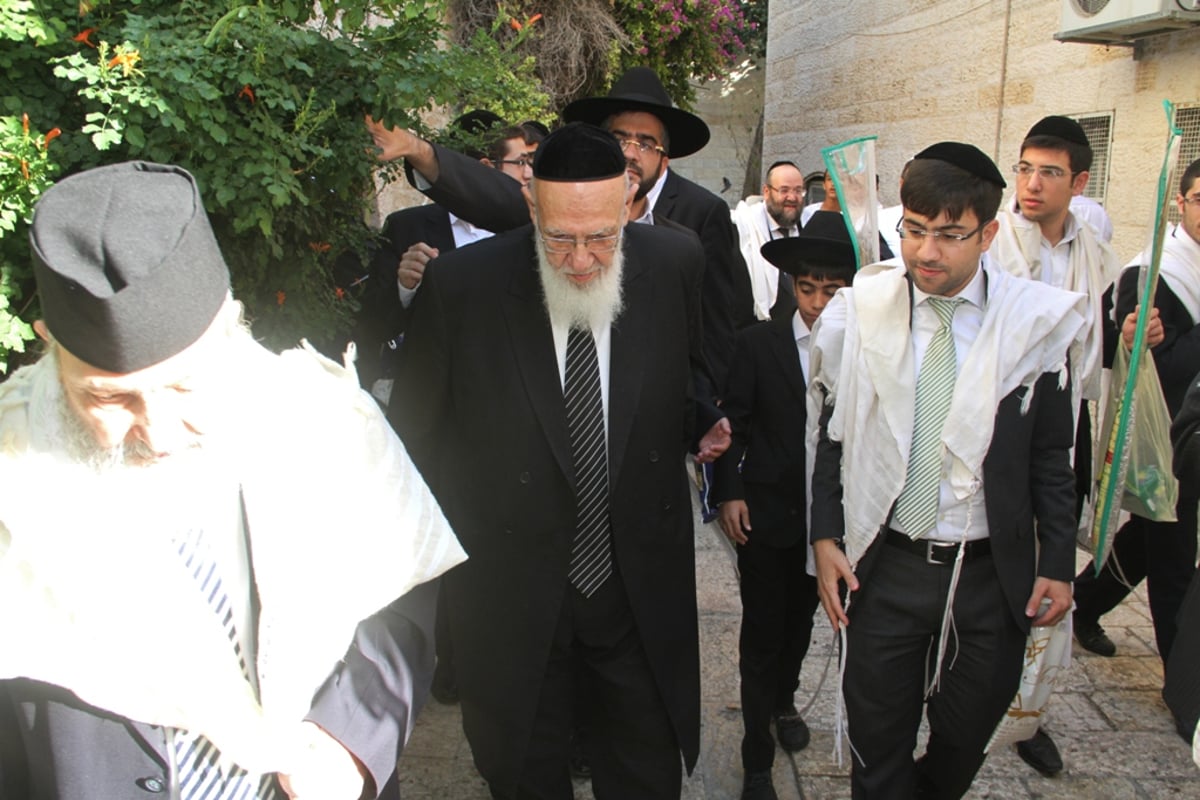 עם נשיא מועצת החכמים בסוכה • גלריה חגיגית