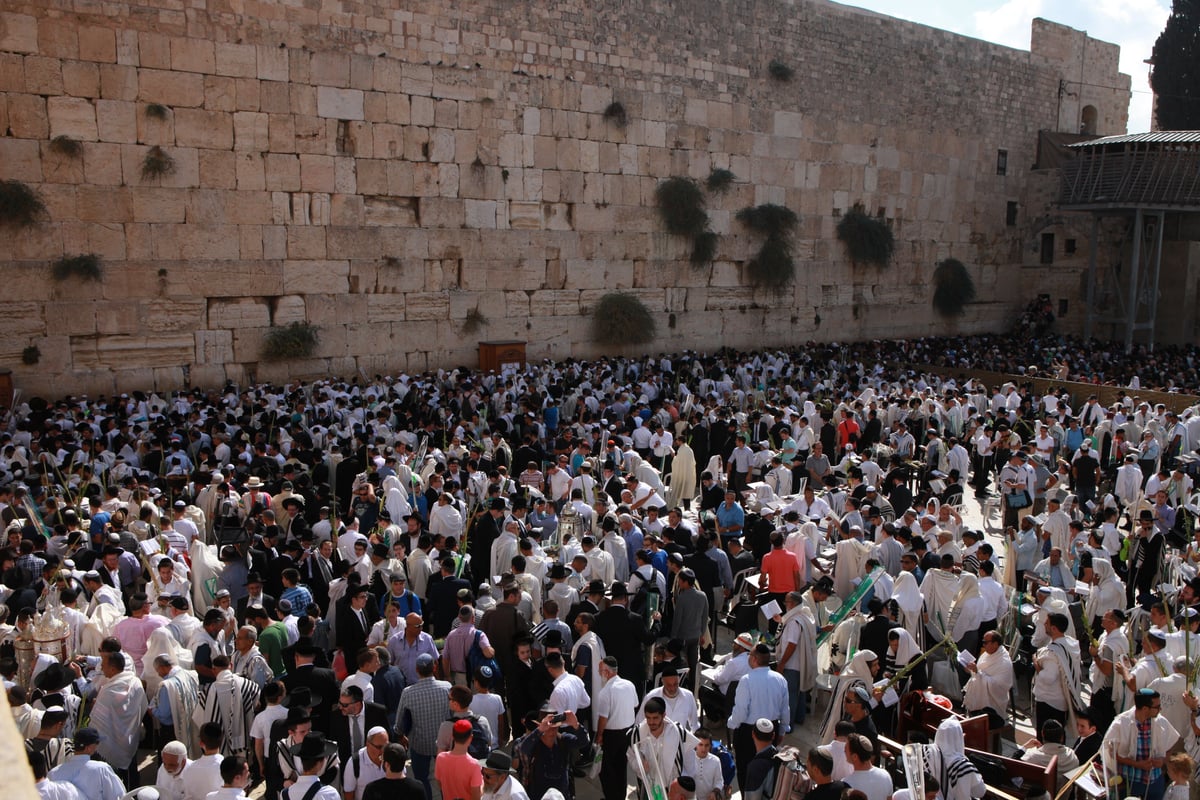 רבבות הגיעו למעמד ברכת כהנים בכותל • גלריית ענק