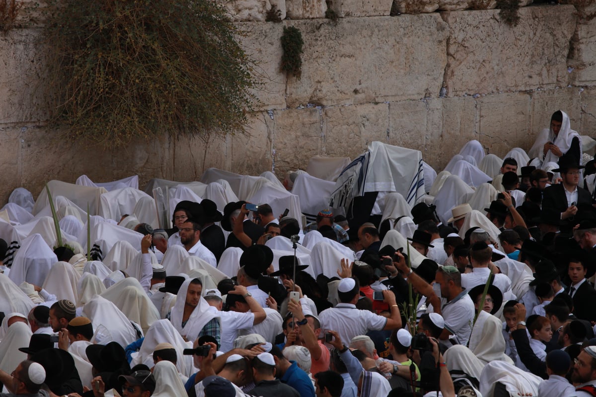 רבבות הגיעו למעמד ברכת כהנים בכותל • גלריית ענק