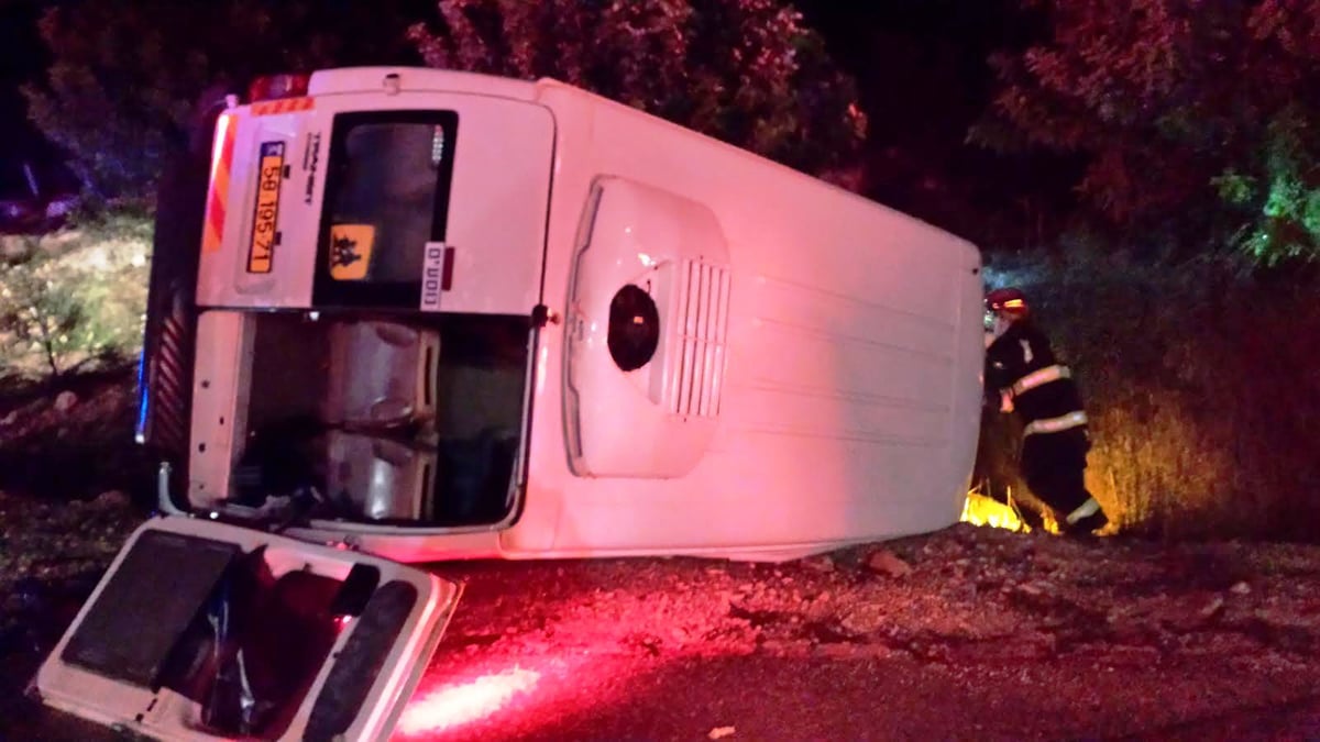 בית שמש: חזרו מחתונה ונפצעו קל בתאונה