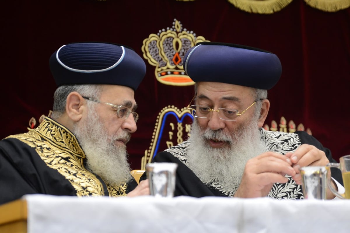 תיעוד ענק: הראשונים לציון הגר"י יוסף והגר"ש עמאר בשיעור משותף