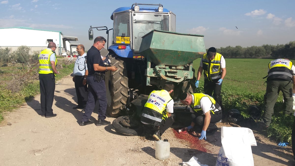 רוכב אופנוע חרדי נמחץ למוות בתאונה עם טרקטור