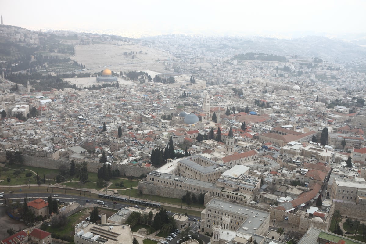 גלריה מרהיבה: מבט מהאוויר על ירושלים