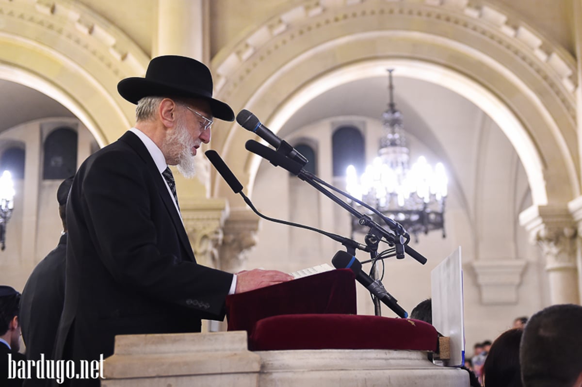 גלריה: עצרת הענק ברחובות צרפת ובבית הכנסת הגדול