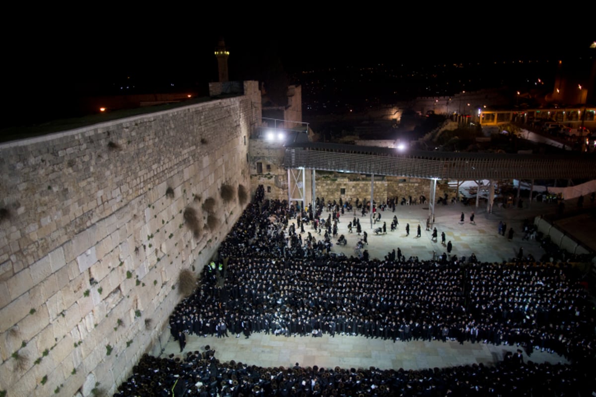 גלריה: האדמו"ר מבאבוב ואלפי חסידים בכותל המערבי