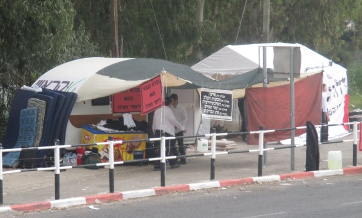 בכניסה לכלא 4: אוהל מחאה של 'הפלג הירושלמי'