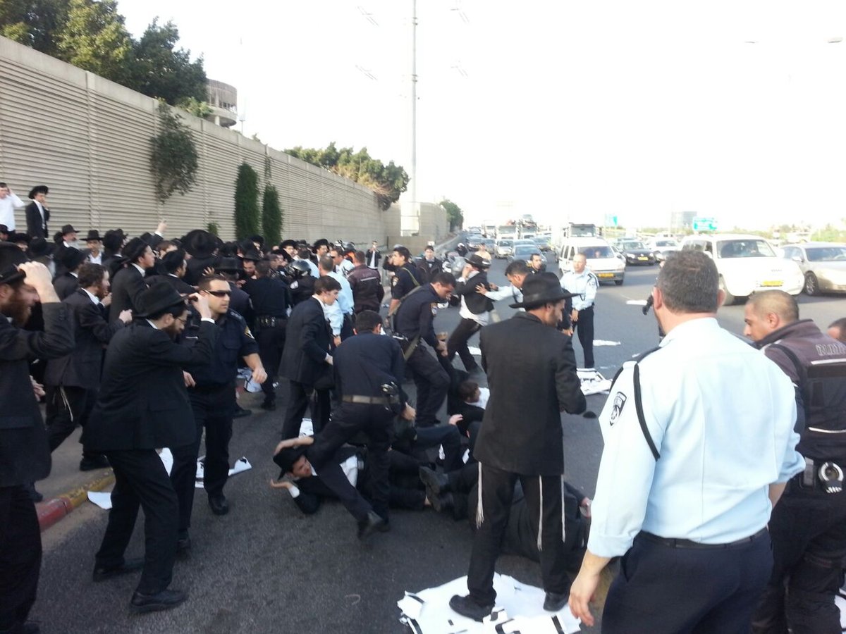 אנשי 'הפלג הירושלמי' מפגינים בצומת שילת ובכביש גהה; 10 עצורים