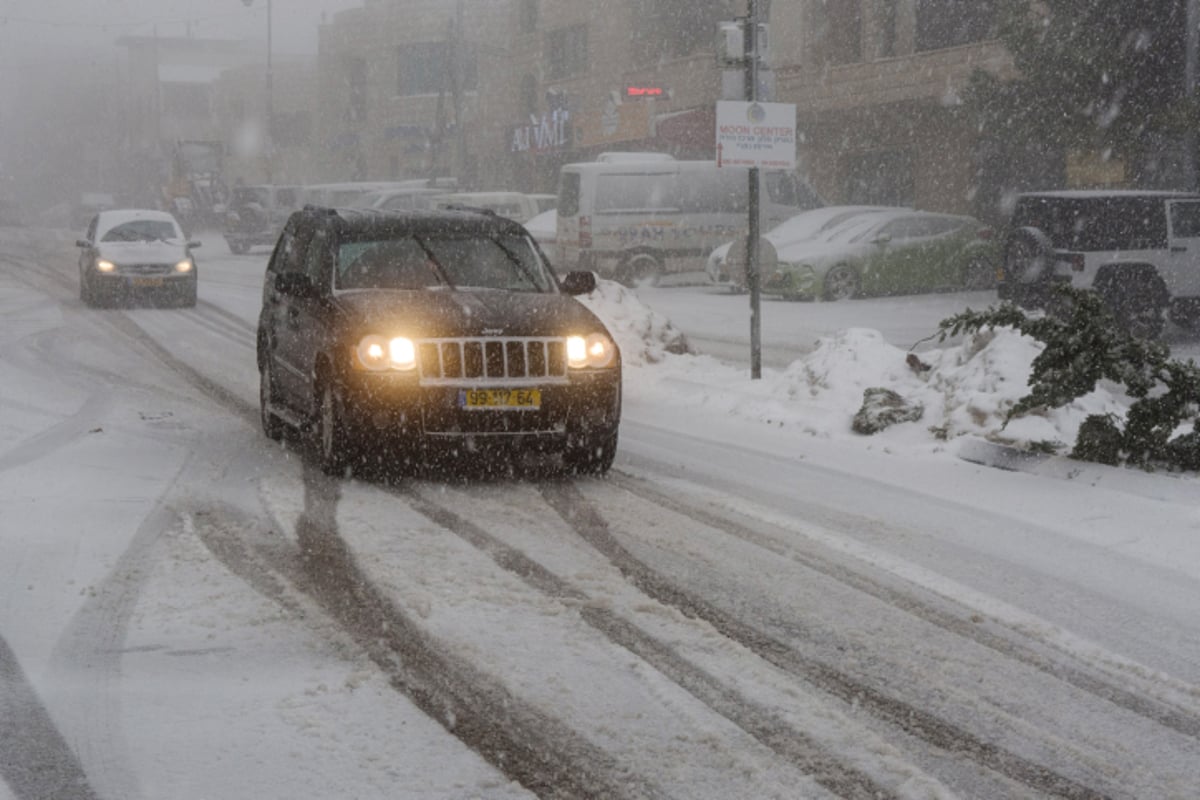 אחרי הסערה: הכבישים לירושלים נפתחו לתנועה