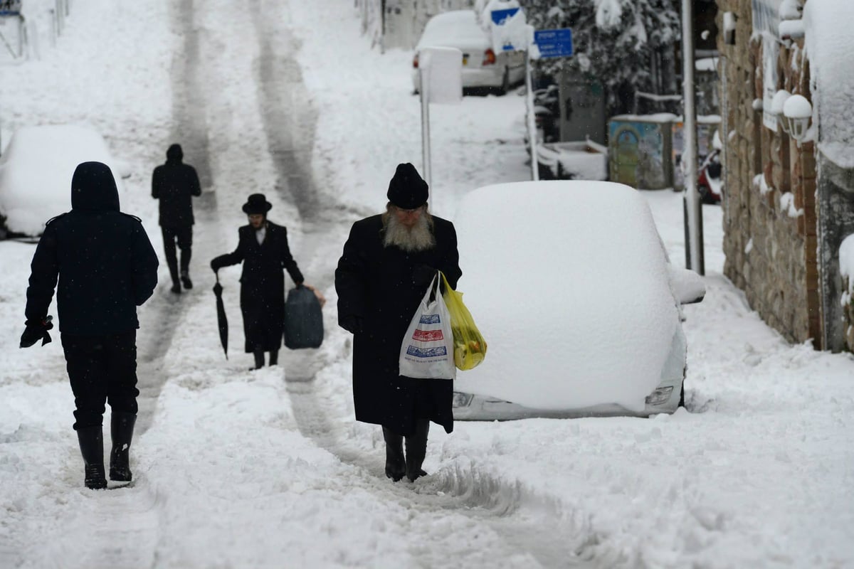 תיעוד מרהיב: צלמי לע"מ תיעדו את השלג הירושלמי