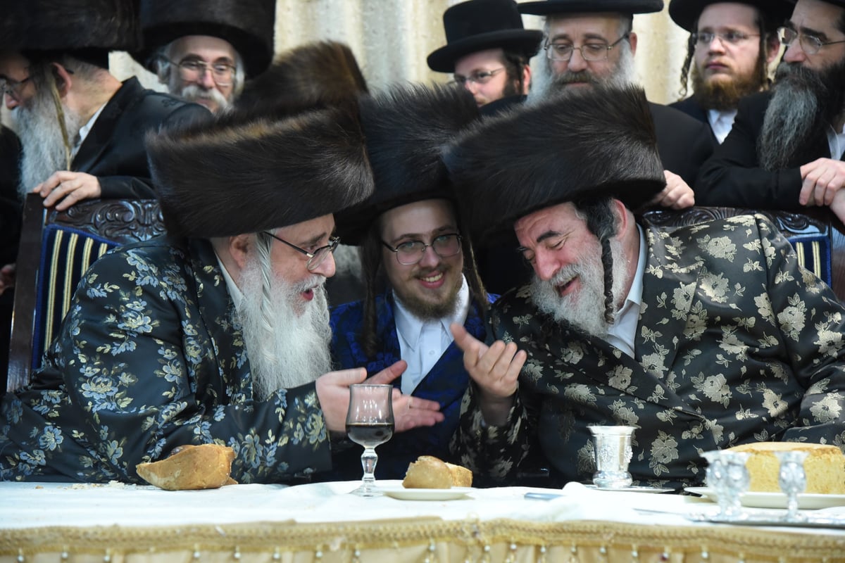 תיעוד: הרבי מויז'ניץ בשבע ברכות בצאנז