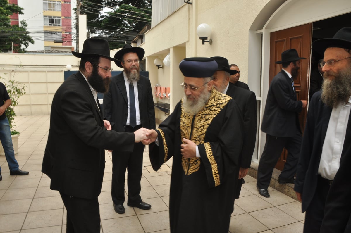 מיוחד: הראשל"צ הגאון רבי יצחק יוסף בביקור  בברזיל