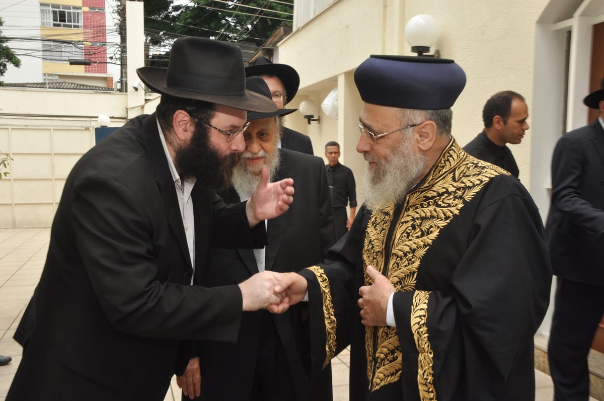 מיוחד: הראשל"צ הגאון רבי יצחק יוסף בביקור  בברזיל