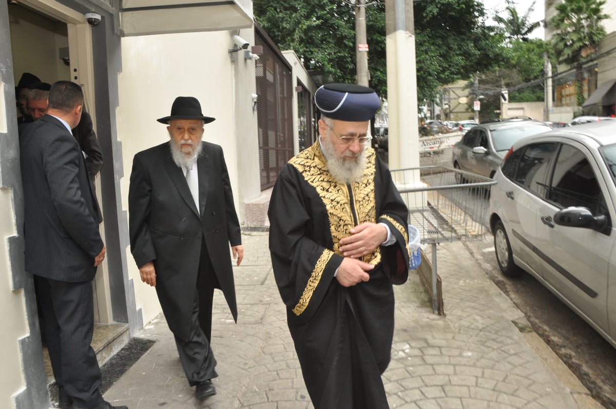 מיוחד: הראשל"צ הגאון רבי יצחק יוסף בביקור  בברזיל