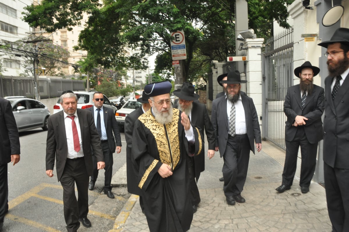 מיוחד: הראשל"צ הגאון רבי יצחק יוסף בביקור  בברזיל