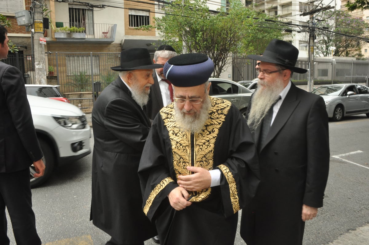 מיוחד: הראשל"צ הגאון רבי יצחק יוסף בביקור  בברזיל