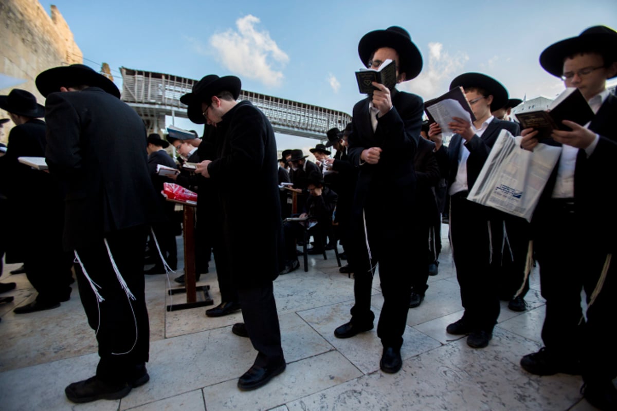 תיעוד: התפילה בכותל לרפואת רבי דב צבי קרלנשטיין