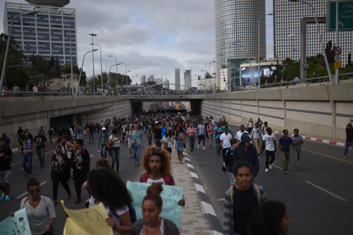 המחאה האלימה של בני העדה האתיופית • גלריה