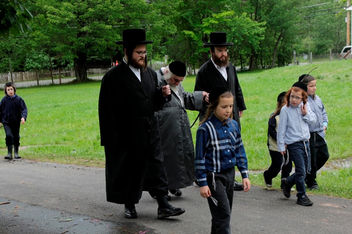 תיעוד: גאב"ד קארלסבורג לומד בנופש בהרים