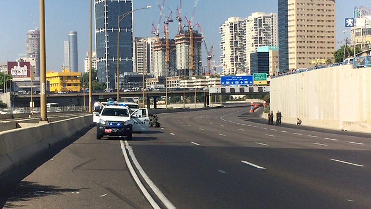 בגלל רכב חשוד: איילון צפון נחסם לתנועה לחצי שעה