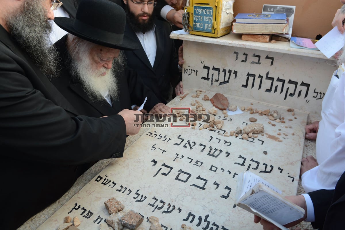 תיעוד מיוחד: מרן הגר"ח קנייבסקי בציון אביו הסטייפלר זצ"ל