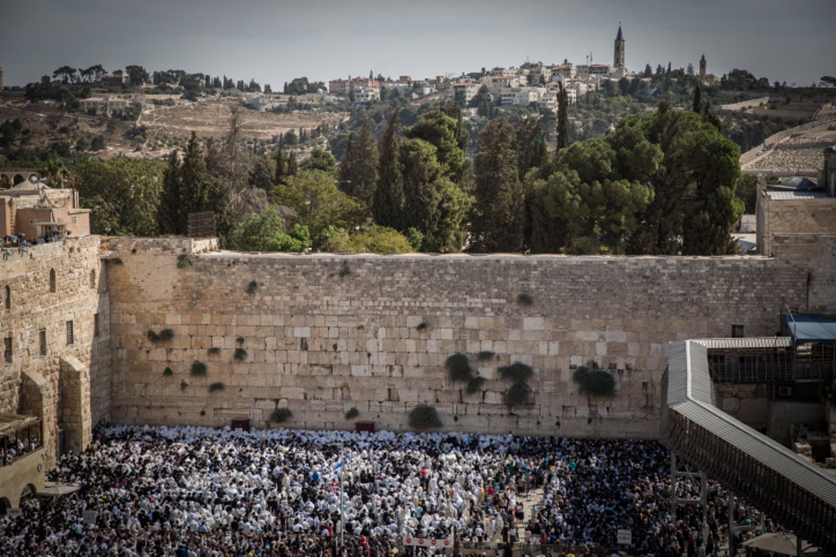 תיעוד ענק: מעמד ברכת כהנים בכותל המערבי