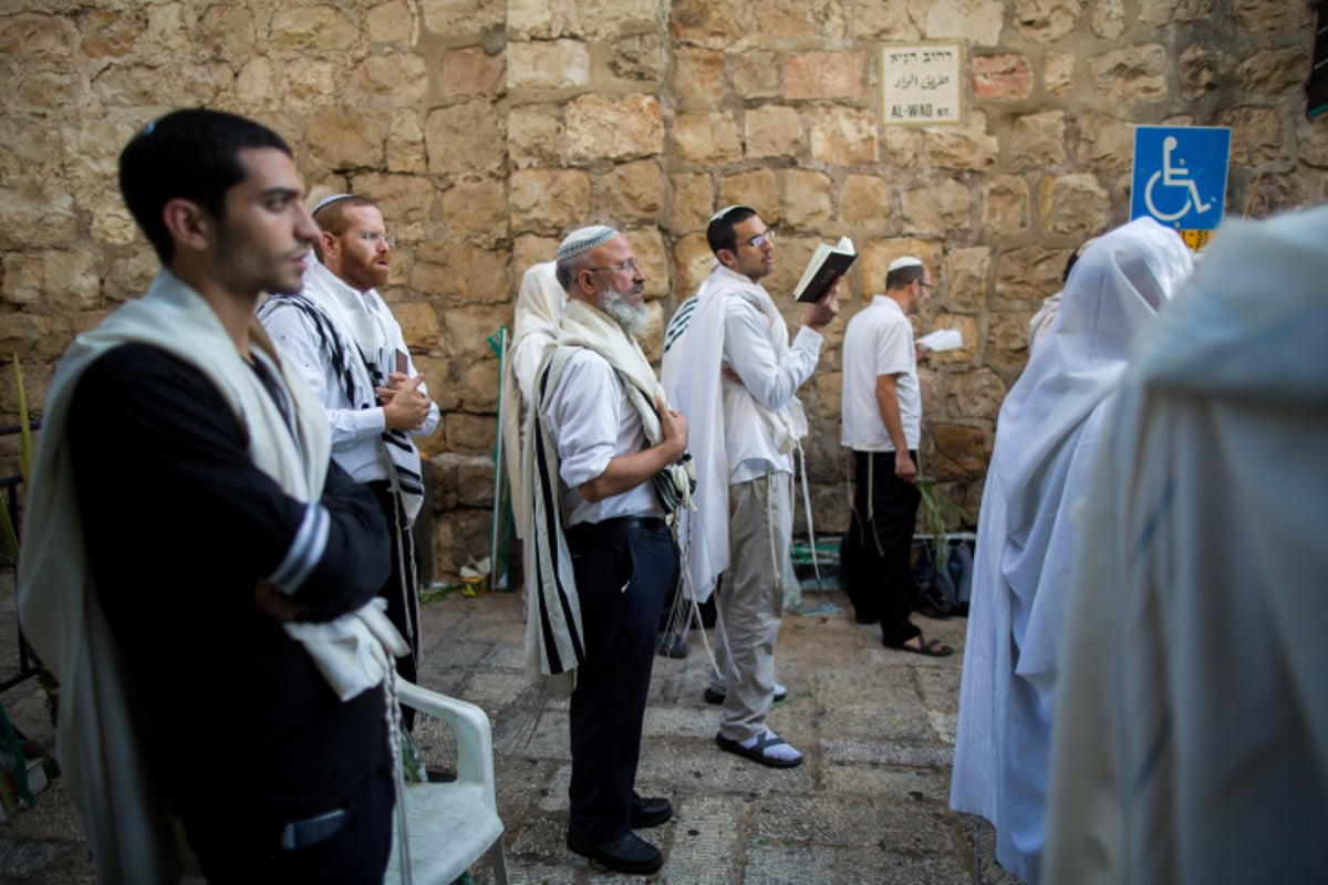 הושענא רבה בכותל המערבי • צפו בגלריה