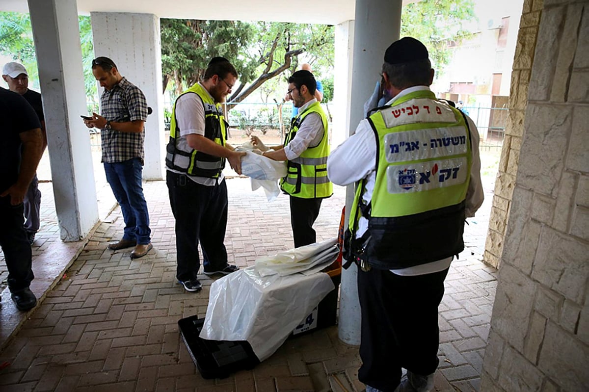 מתנדבי זק"א בזירת האירוע