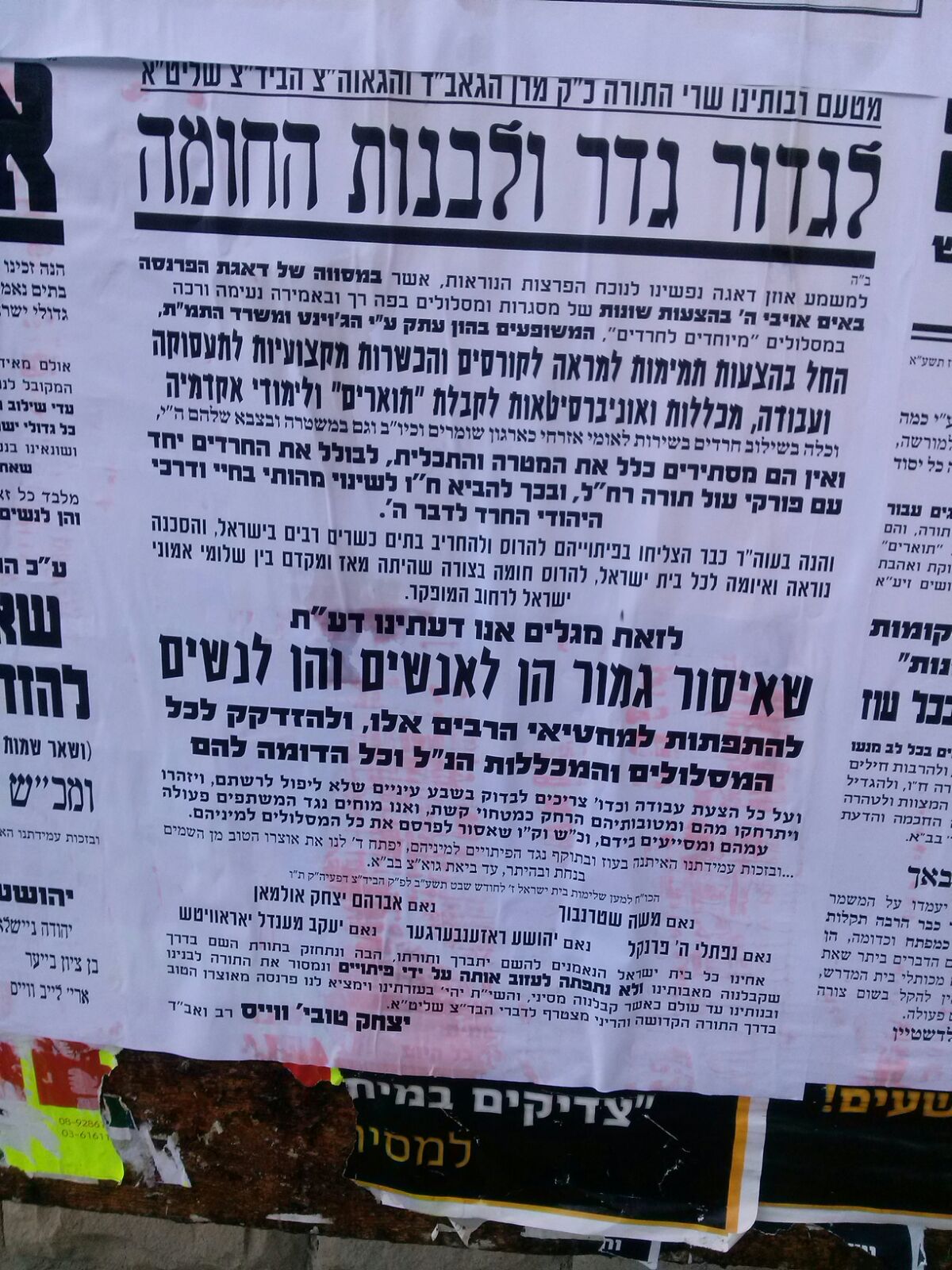 צפו בתיעוד: קיצוני בית שמש הפגינו נגד תעסוקה לחרדים