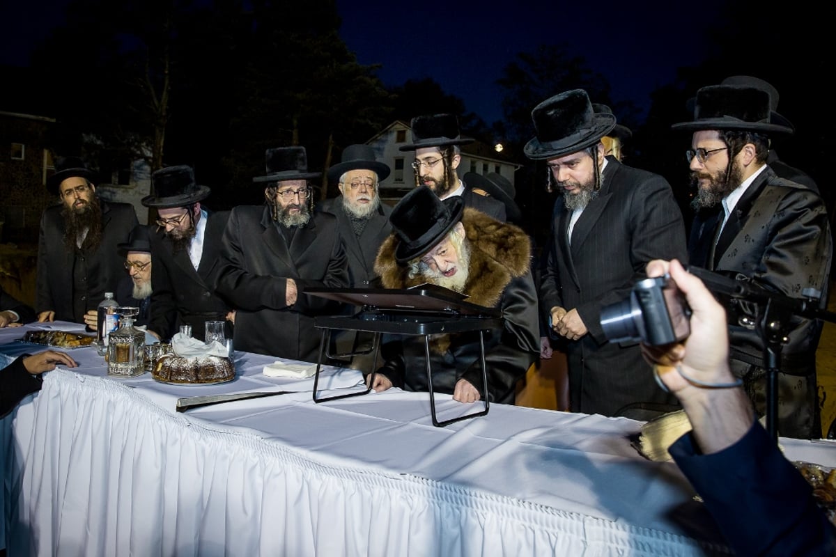 תיעוד: הנחת אבן הפינה לביהמ"ד החדש של סקולען